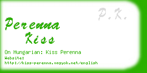 perenna kiss business card